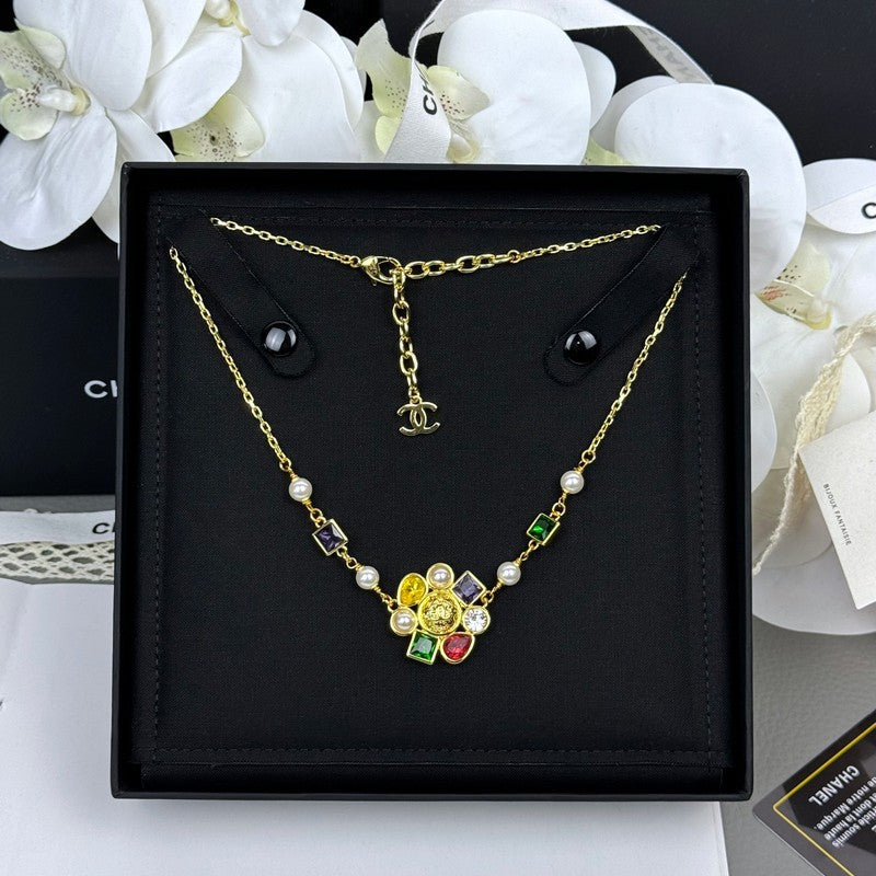 18K CC 26C Color Crystal Choker Necklace