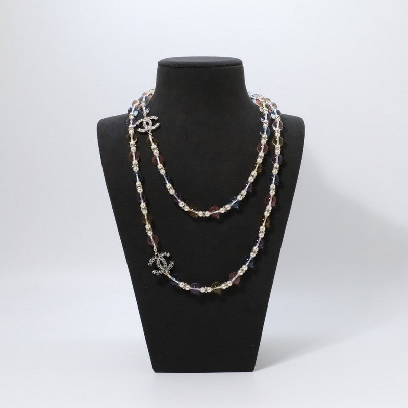 18K CC Color Crystal Long Necklace