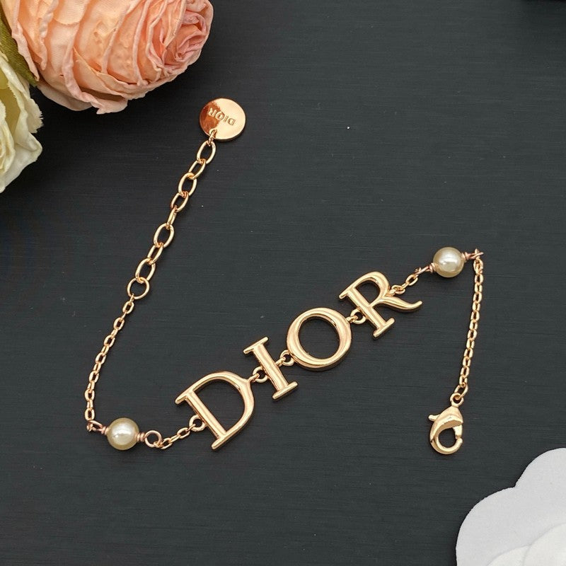 18K CD Pearl Rose Gold Bracelet
