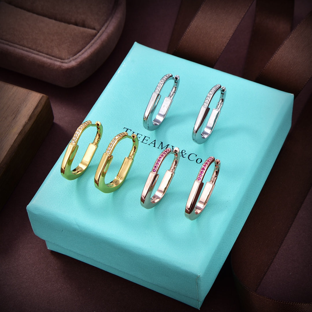 18K T Lock ROS¨¦ Edition Medium Earrings