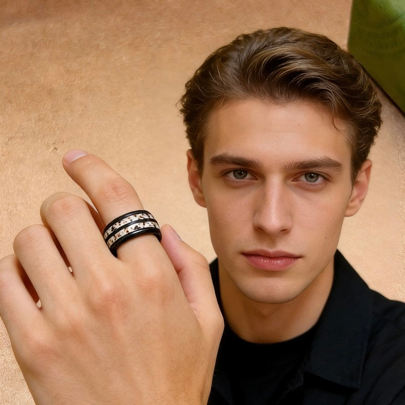 18K GG Anger Forest Black Color Ring