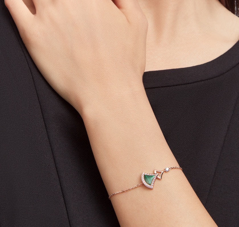 18K Divas' Dream Malachite Bracelet