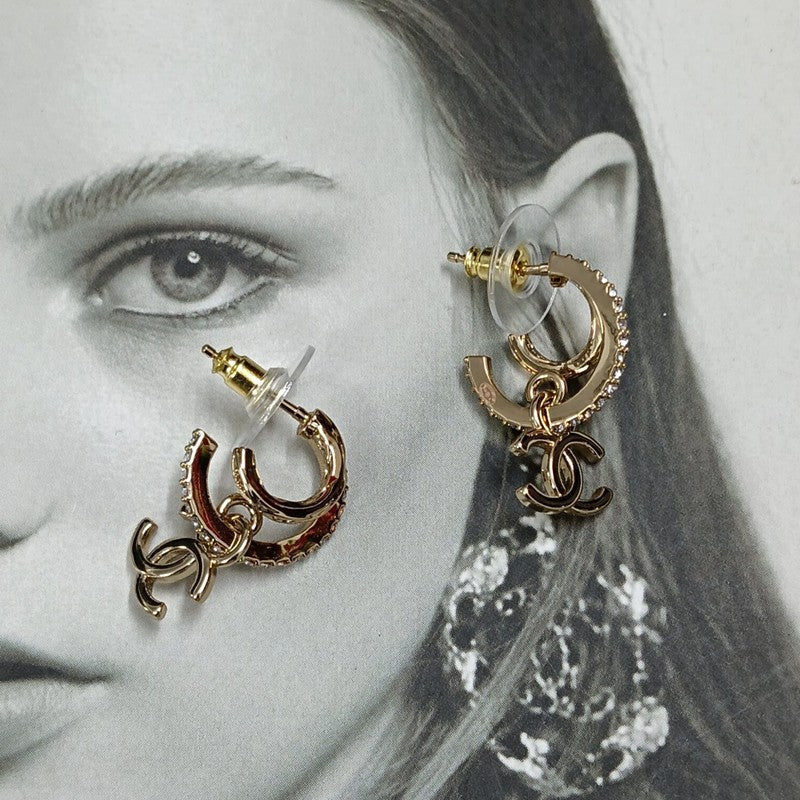 18K CC Vintage Gold Earrings