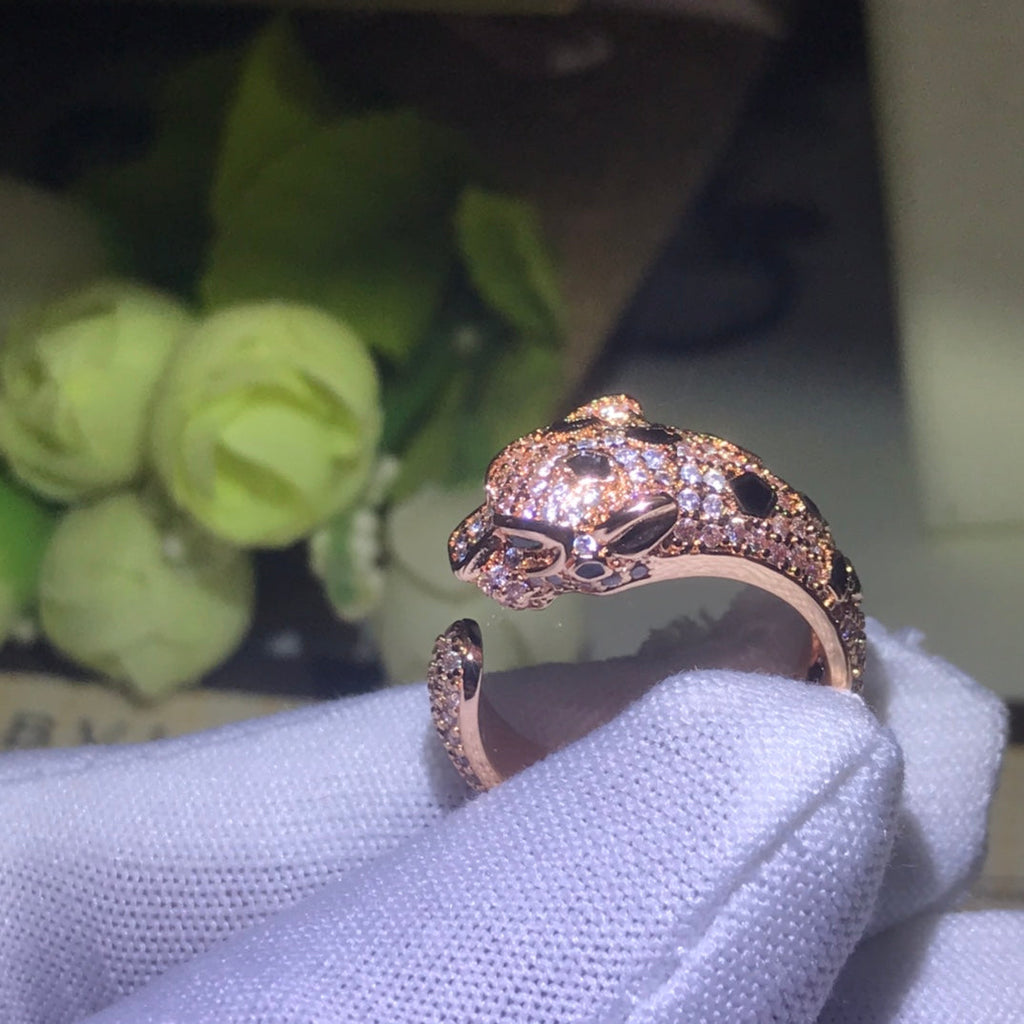 18K Panthere De Diamond Ring