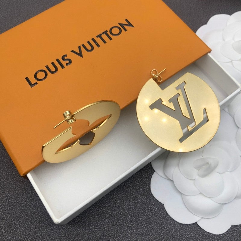 18K Louis Hollow Gold Earrings