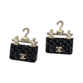 18K CC Classic Bag Pendant Earrings
