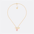 18K Petit CD Pink Crystal Necklace