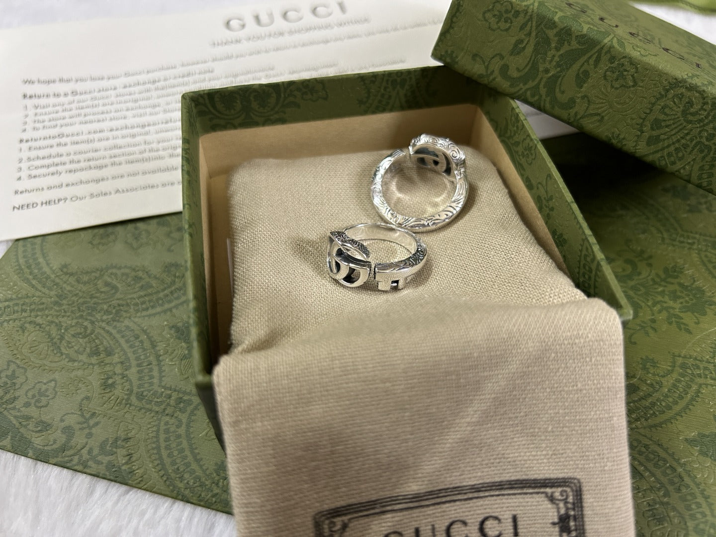 Double G Marmont Key Open Ring