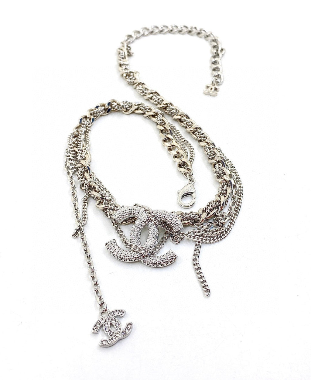 18K CC Chain Diamond Necklace