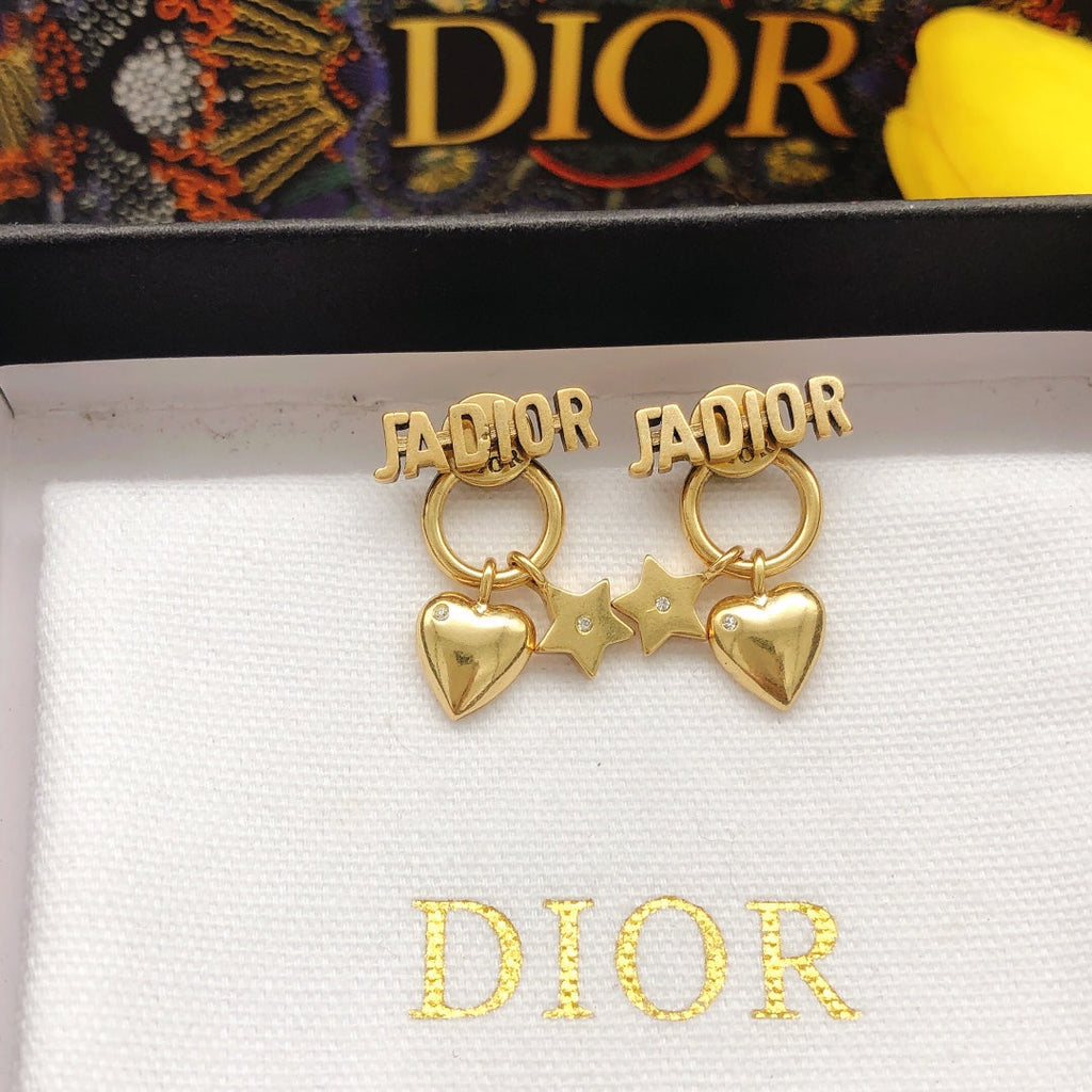 18K CD J'Adior Star Earrings