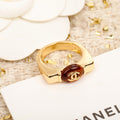 18K CC Red Ring
