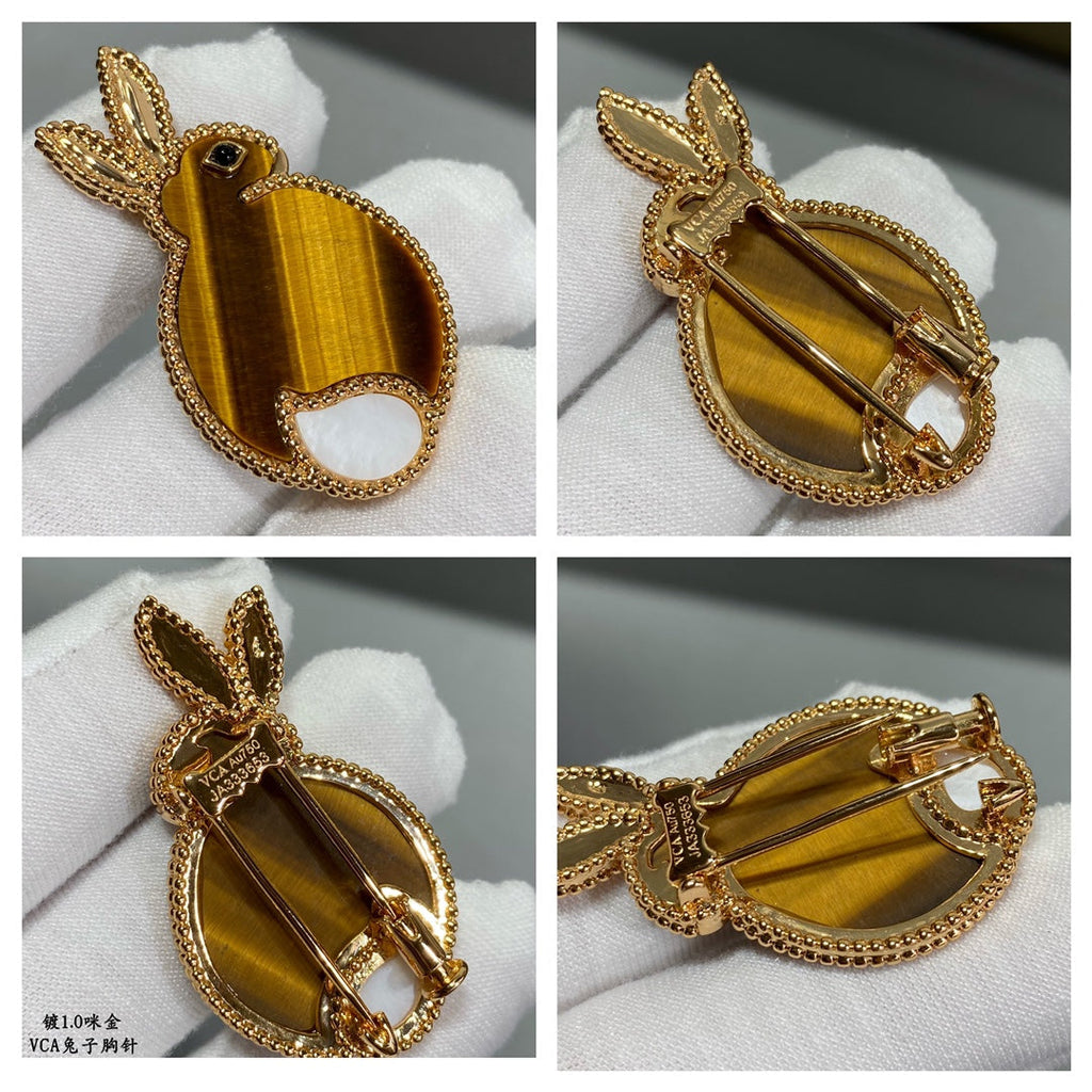 18K Lucky Animals Rabbit Clip Brooch