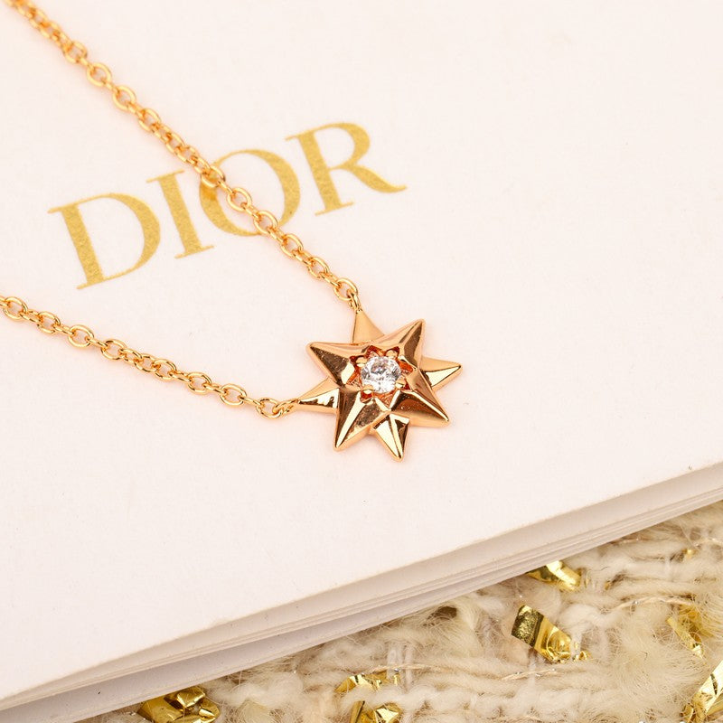 18K CD Star Diamond Necklace