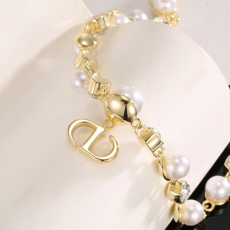 18K CD Pearl Chain Necklace