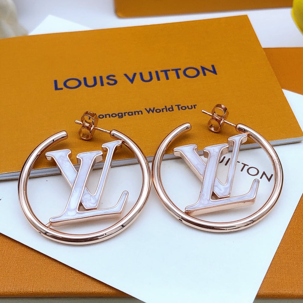 18K Louis Louise Hoop Pearls Earrings