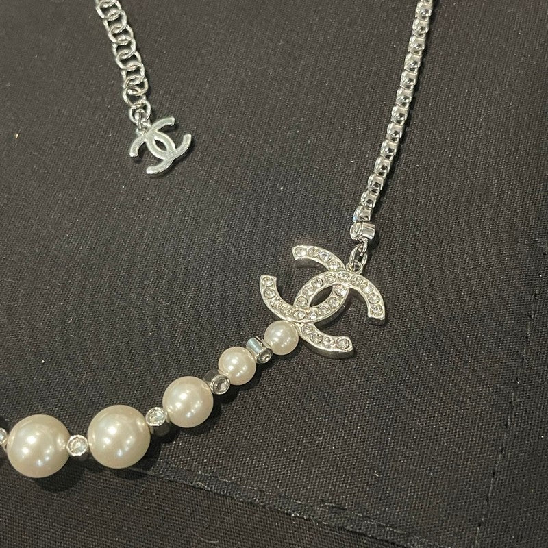 18K CC Pearl Chain Necklace