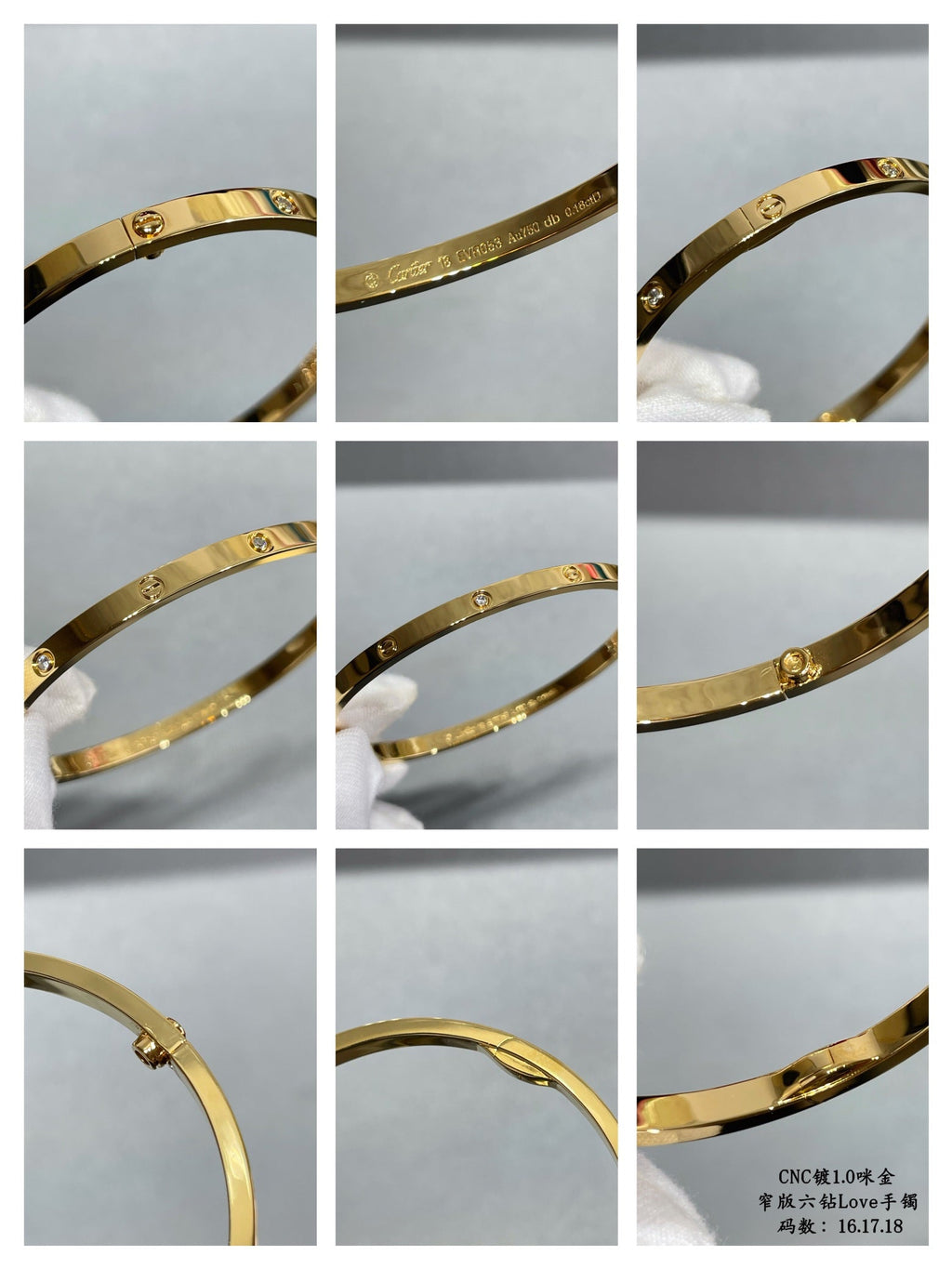 18K Love Six Diamonds Small Bracelet