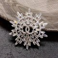 18K CC Snow Flower Brooch