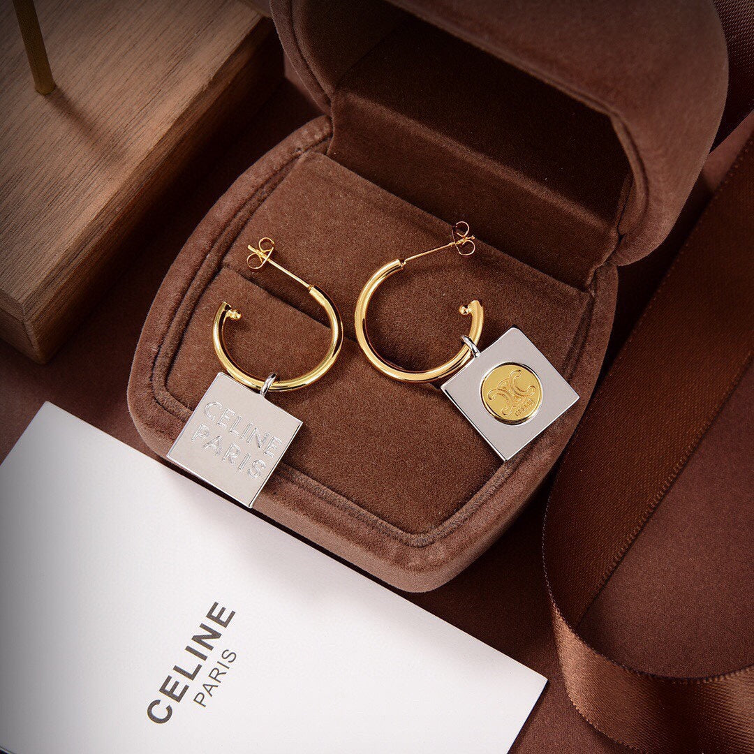 18K Triomphe Hoops Earrings