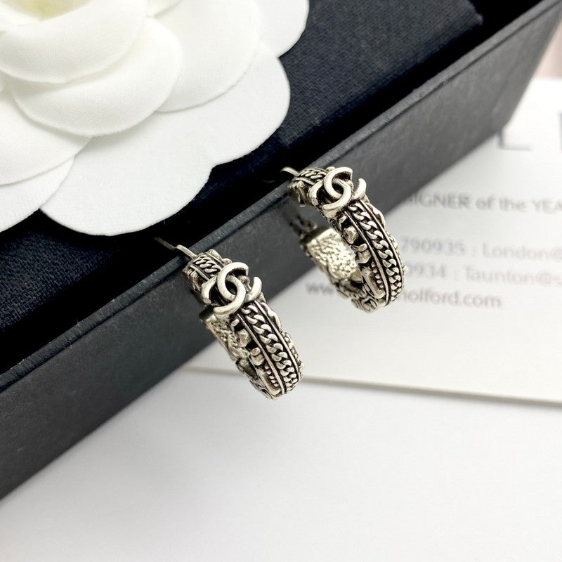 18K CC 24C Vintage Gold Earrings