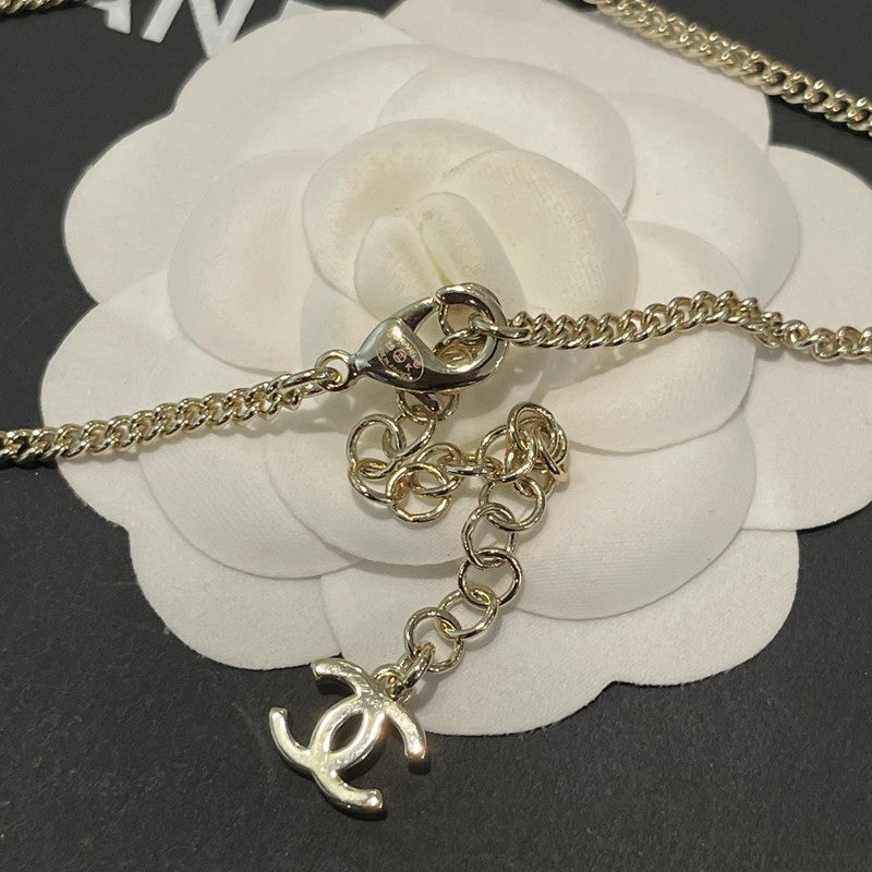 18K CC Gold Bow Tie Necklace