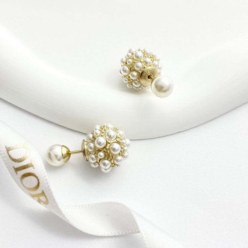 18K CD Pearl Gold Earrings