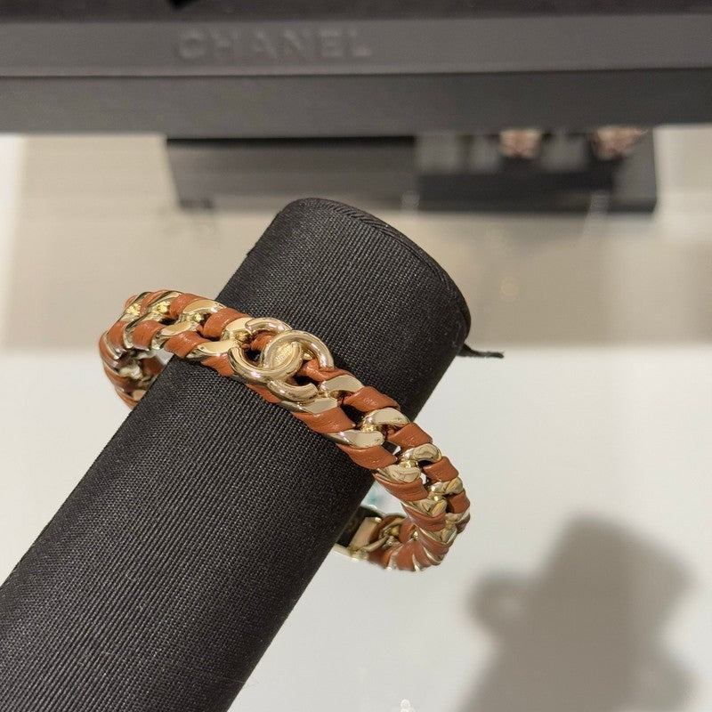 18K CC 26C Black Open Cuff Bracelet