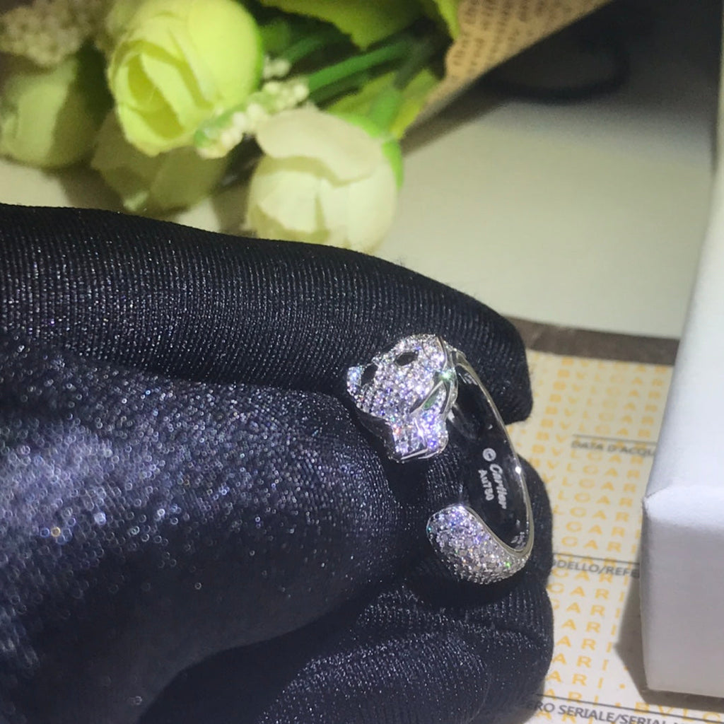 18K Panthere De Diamond Ring