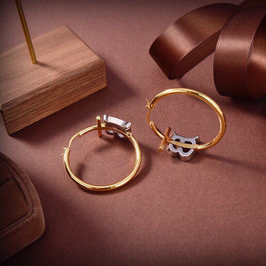 18K BB Earrings