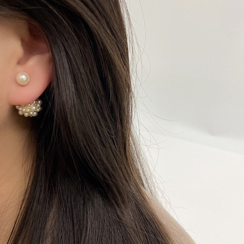 18K CD Pearl Gold Earrings