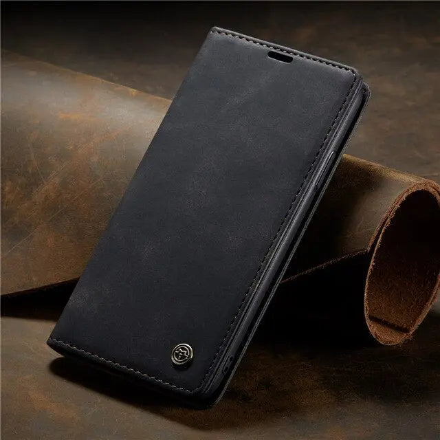 Magnetic Business Leather Case