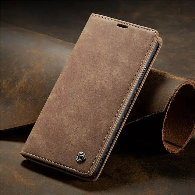 Magnetic Business Leather Case