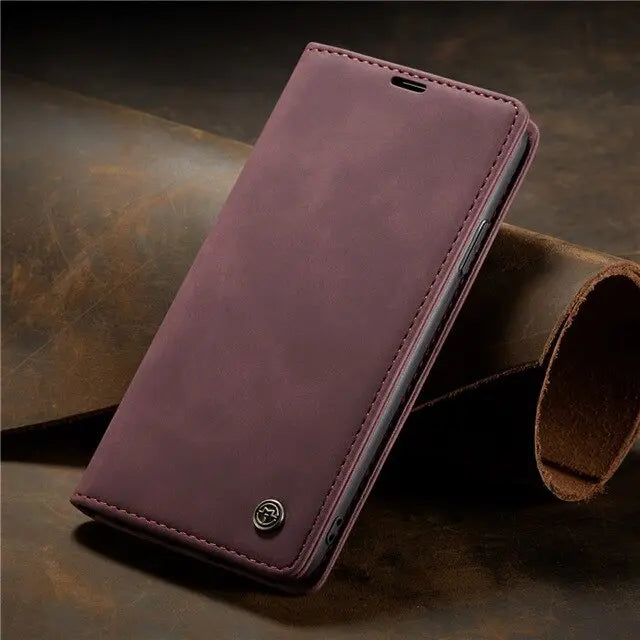 Magnetic Business Leather Case