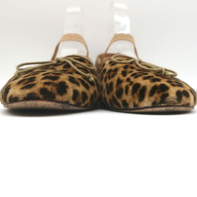 Loeffler Randall Leonie Soft Ballet Flats Leopard Print Velvet Size 9