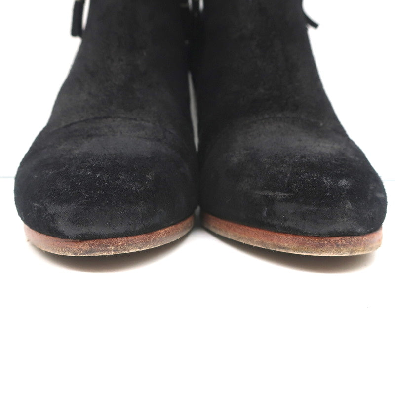 Rag & Bone Margot Side-Zip Ankle Boots Black Suede Size 37 High Heel Booties