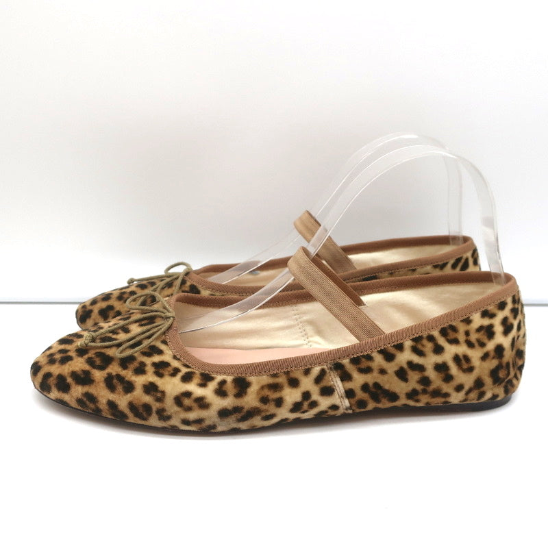 Loeffler Randall Leonie Soft Ballet Flats Leopard Print Velvet Size 9