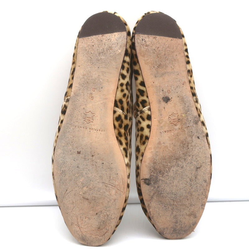 Loeffler Randall Leonie Soft Ballet Flats Leopard Print Velvet Size 9