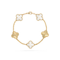 VAN CLEEF VINTAGE ALHAMBRA BRACELET - GOLD/WHITE/GOLD