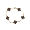 VAN CLEEF VINTAGE ALHAMBRA BRACELET - GOLD/WOOD