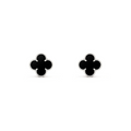 VAN CLEEF VINTAGE ALHAMBRA EARSTUDS - SILVER/BLACK