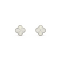 VAN CLEEF VINTAGE ALHAMBRA EARSTUDS - SILVER