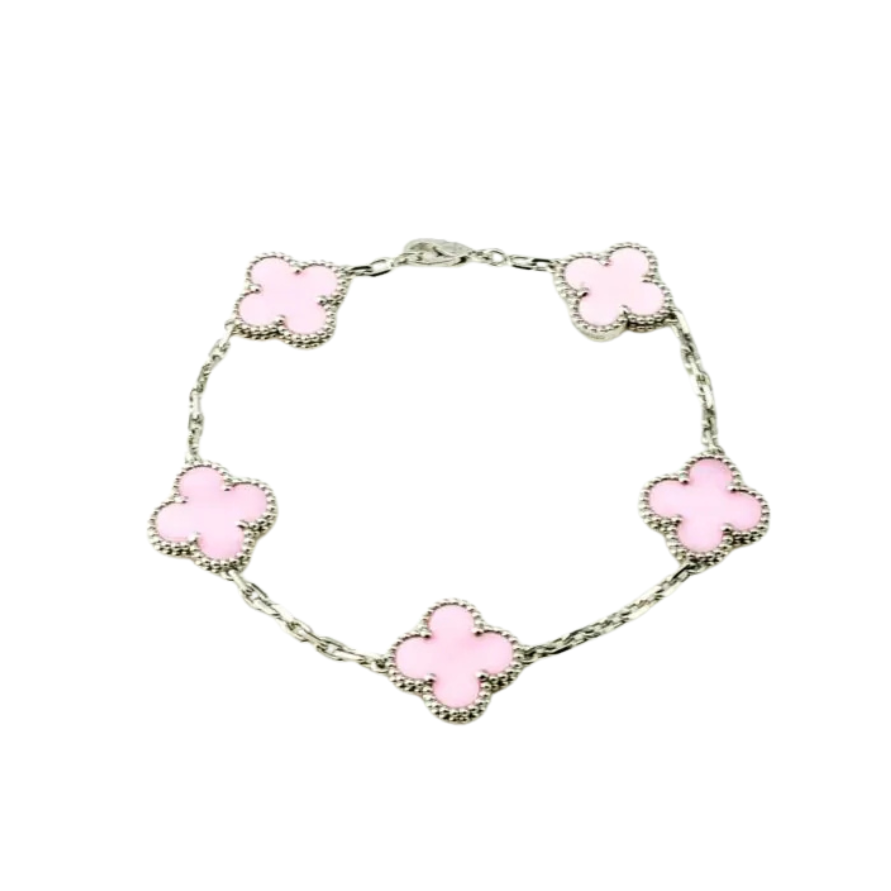 VAN CLEEF VINTAGE ALHAMBRA BRACELET - SILVER/PINK