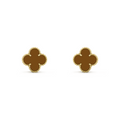 VAN CLEEF VINTAGE ALHAMBRA EARRINGS - GOLD/BROWN