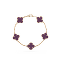 VAN CLEEF VINTAGE ALHAMBRA BRACELET - GOLD/PURPLE